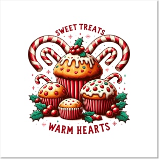 Sweet Treats Vintage Christmas Muffins Baking Posters and Art